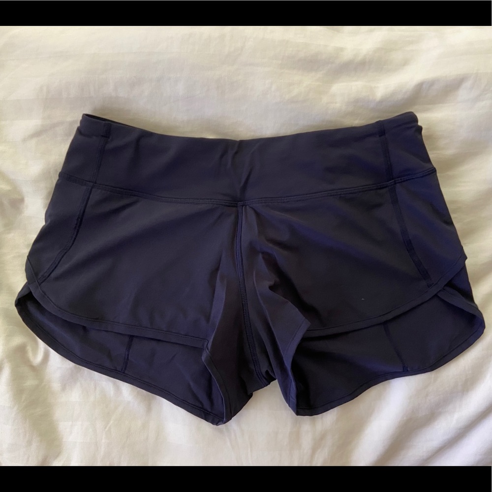 Navy Lululemon speed shirt